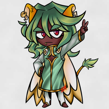 Eros(Chibi) A half beast and a god from my upcoming webtoon Bonding Ties, belongs to me.